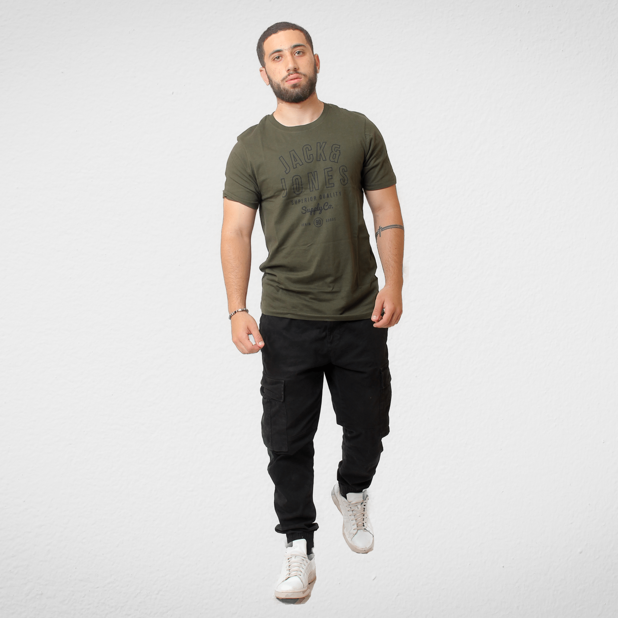Men Summer 23 Men T-Shirt Men T-shirt - J&J - Oil Green
