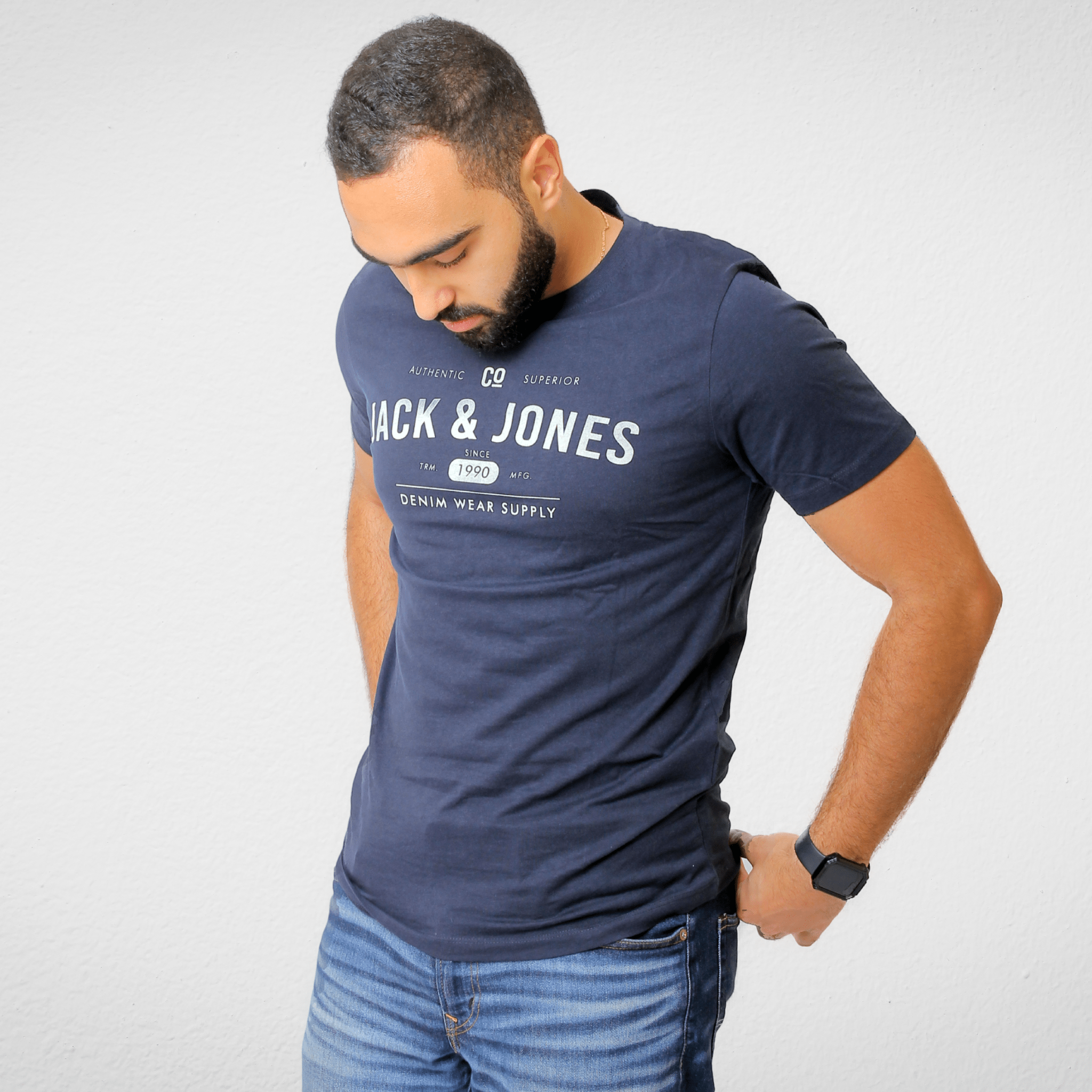 Men Summer 23 Men T-Shirt Men Tshirt - J&J - Dark Blue