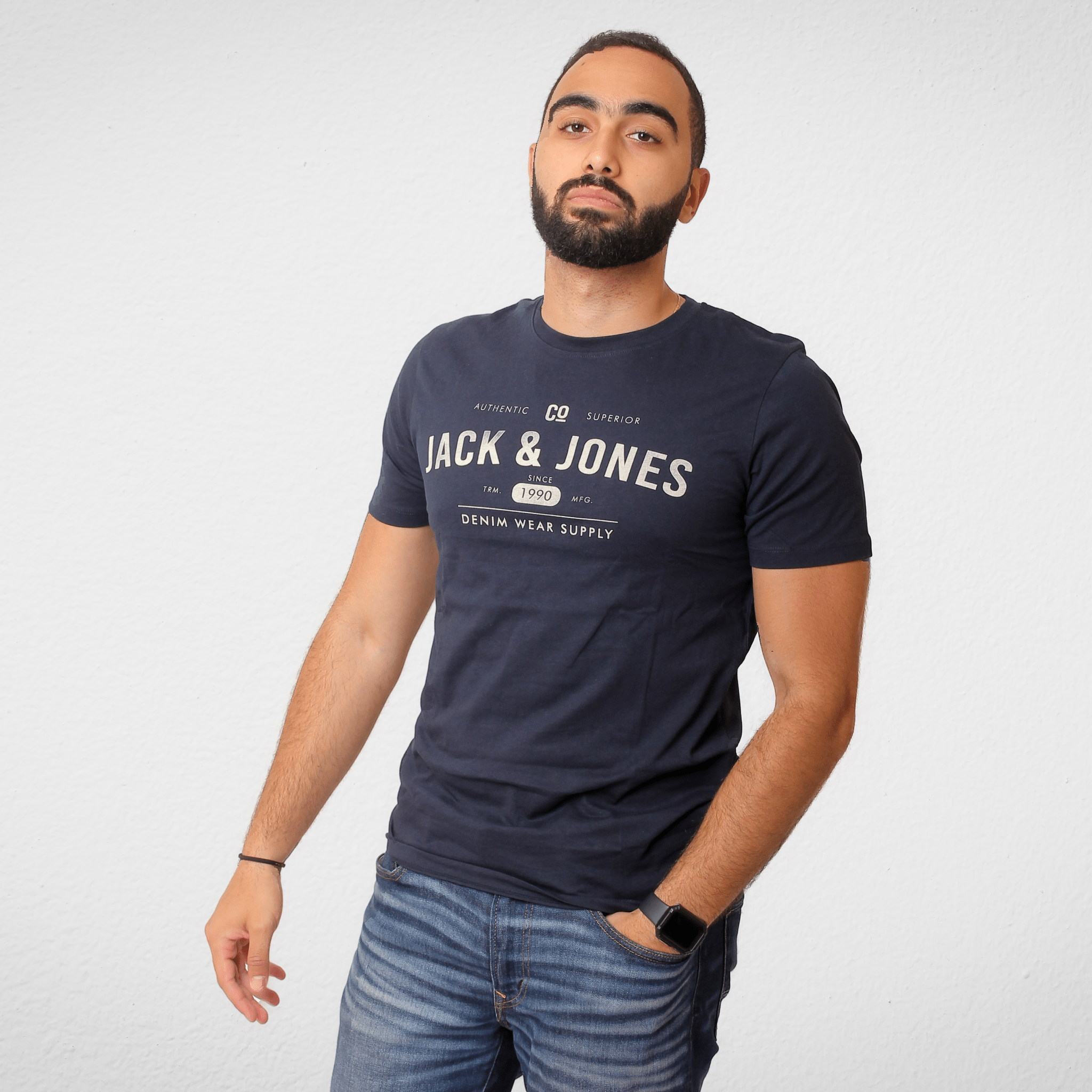 Men Summer 23 Men T-Shirt Men Tshirt - J&J - Dark Blue