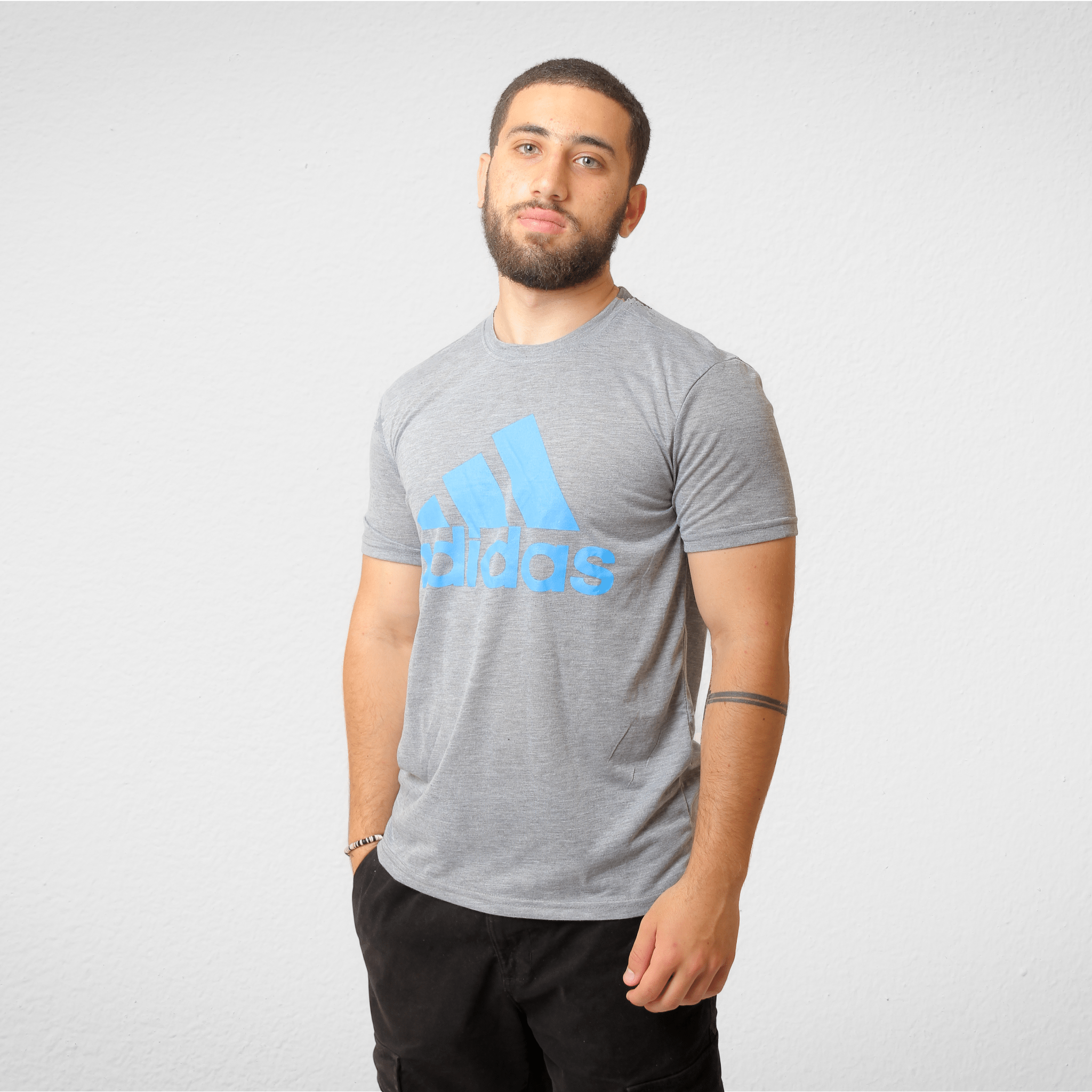 Men Summer 23 Men T-Shirt Men Tshirt - Middle Logo - Grey
