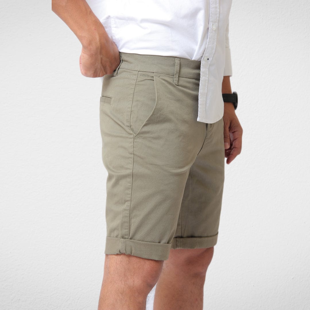 Men Summer 23 Summer Sale 23 Gabardine Short For Men - Oil Green