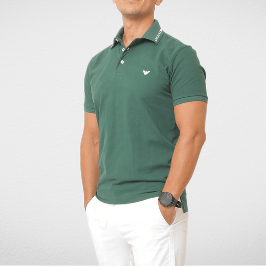 Men Summer 23 Summer Sale 23 Men New Polo - Cotton Slim Fit - Green