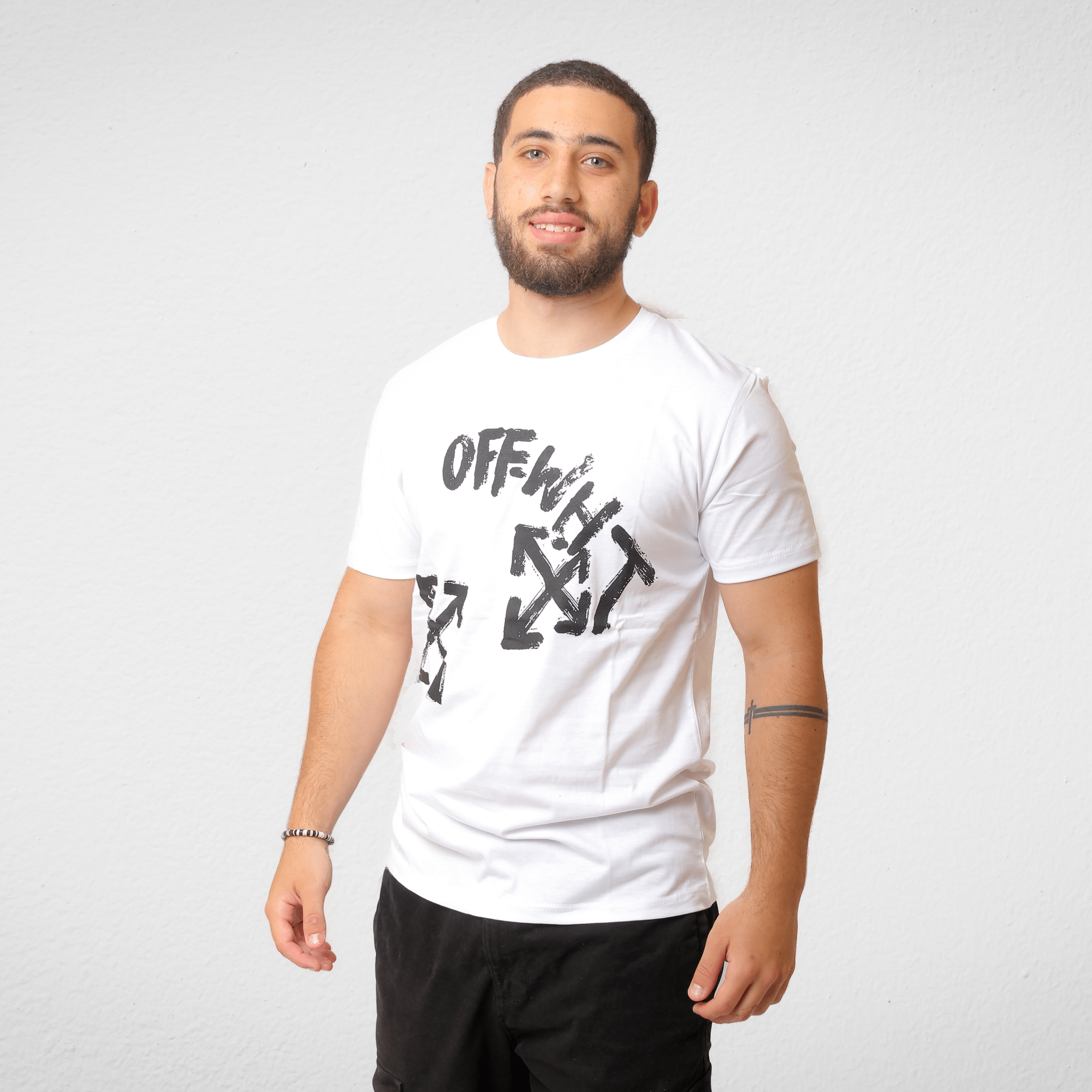Men Summer 23 Summer Sale 23 Men Tshirt - (تصنيع محلي) - White (off-white text)