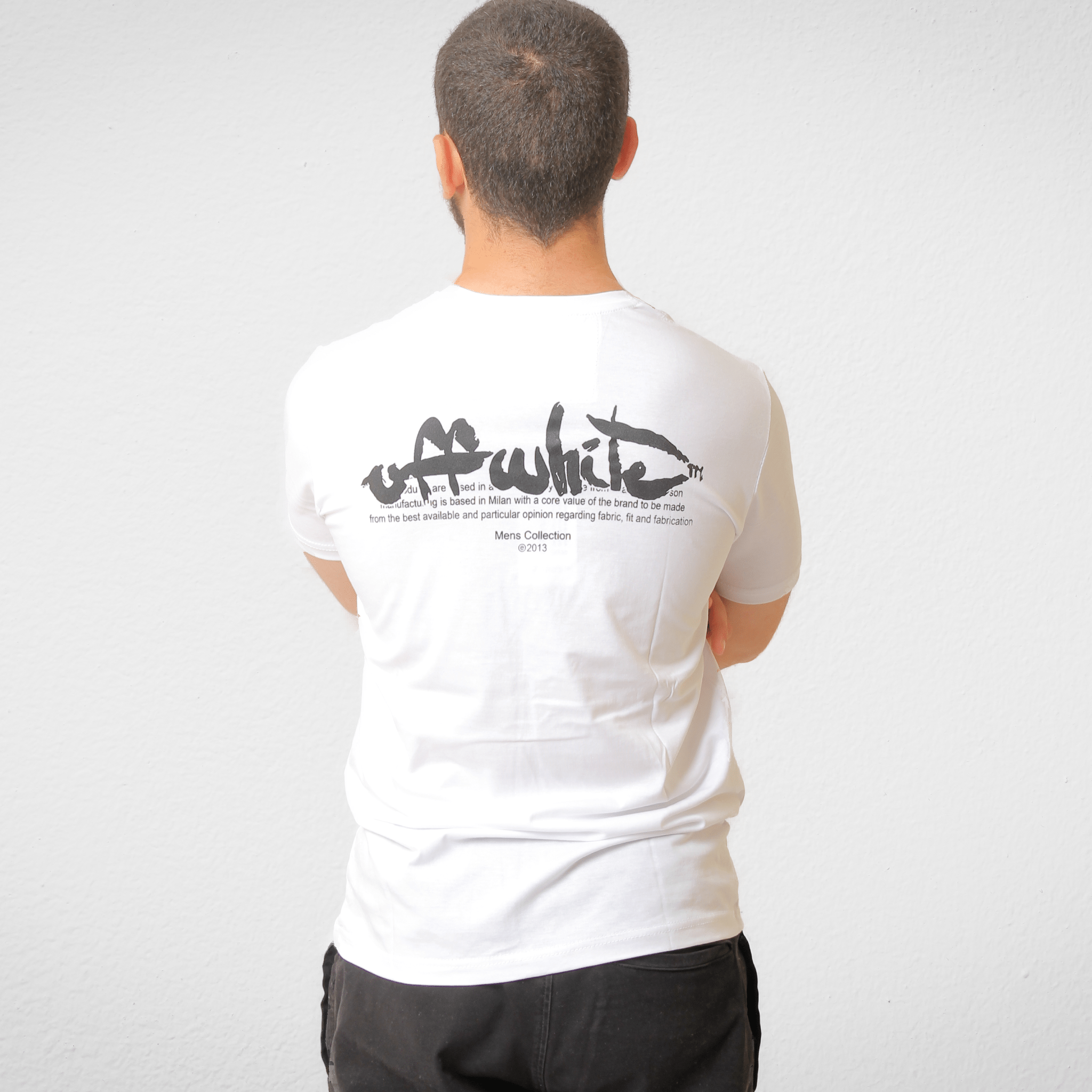 Men Summer 23 Summer Sale 23 Men Tshirt - (تصنيع محلي) - White (off-white text)