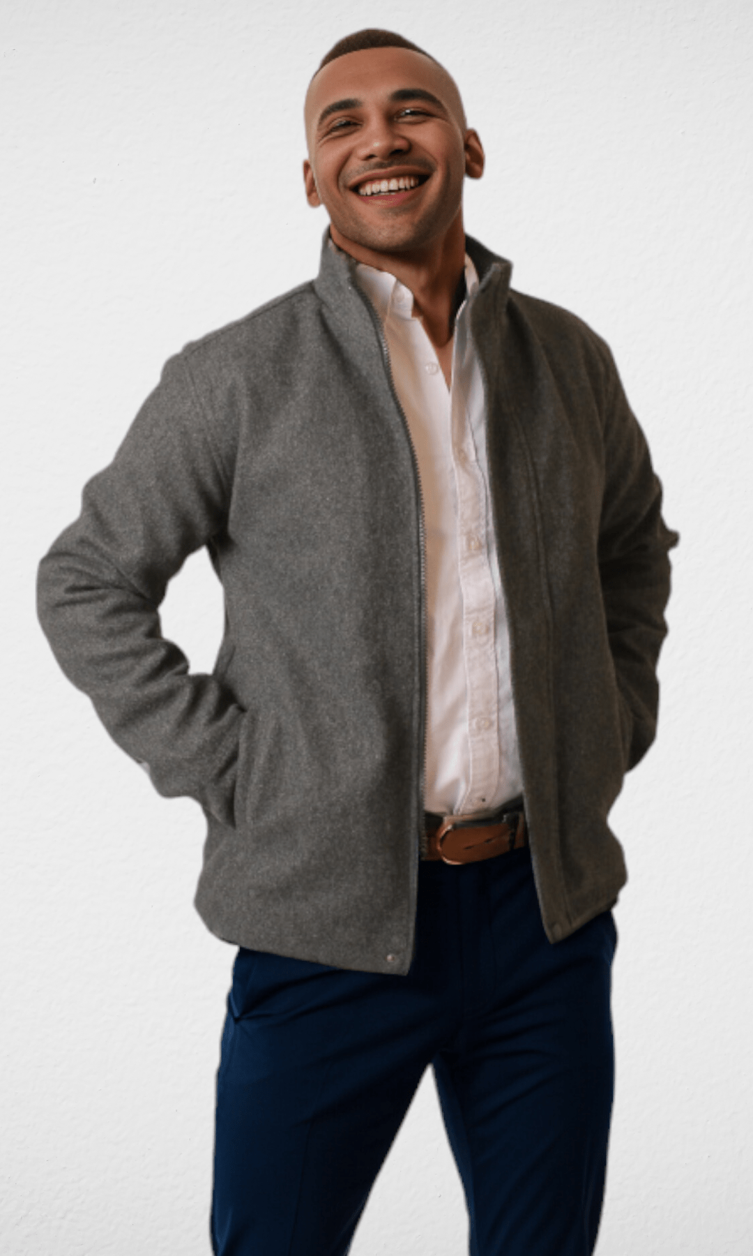 Men Winter 24 Men Pullover Bershka Gogh Blazer For Men - Dark grey