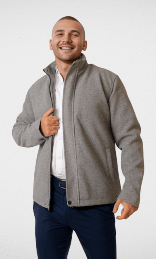 Men Winter 24 Men Pullover Bershka Gogh Blazer For Men - Grey