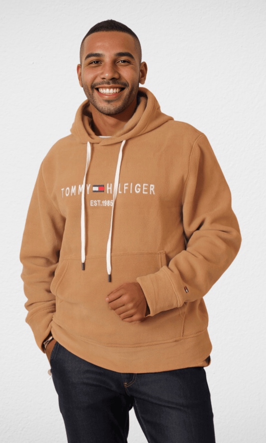 Men Winter 24 Men Pullover Fleece Men TH Hoodie - Beige