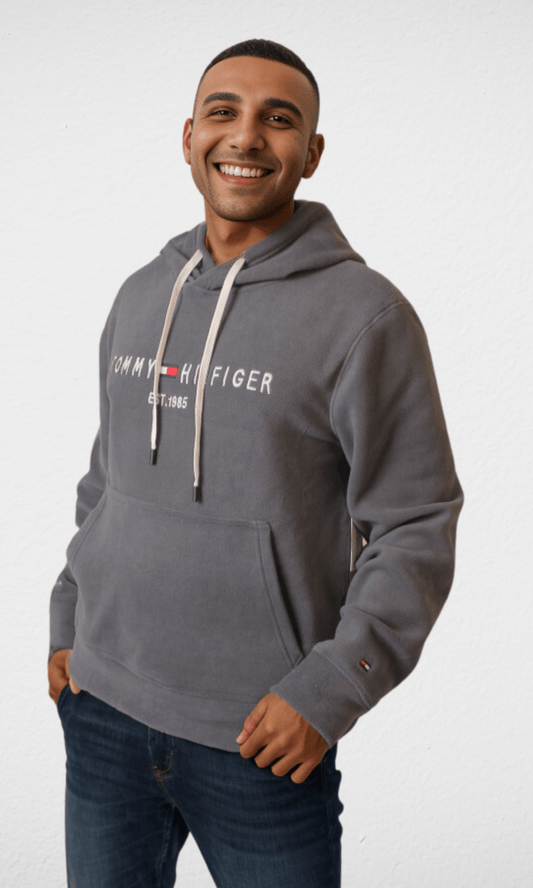 Men Winter 24 Men Pullover Fleece Men TH Hoodie - Grey