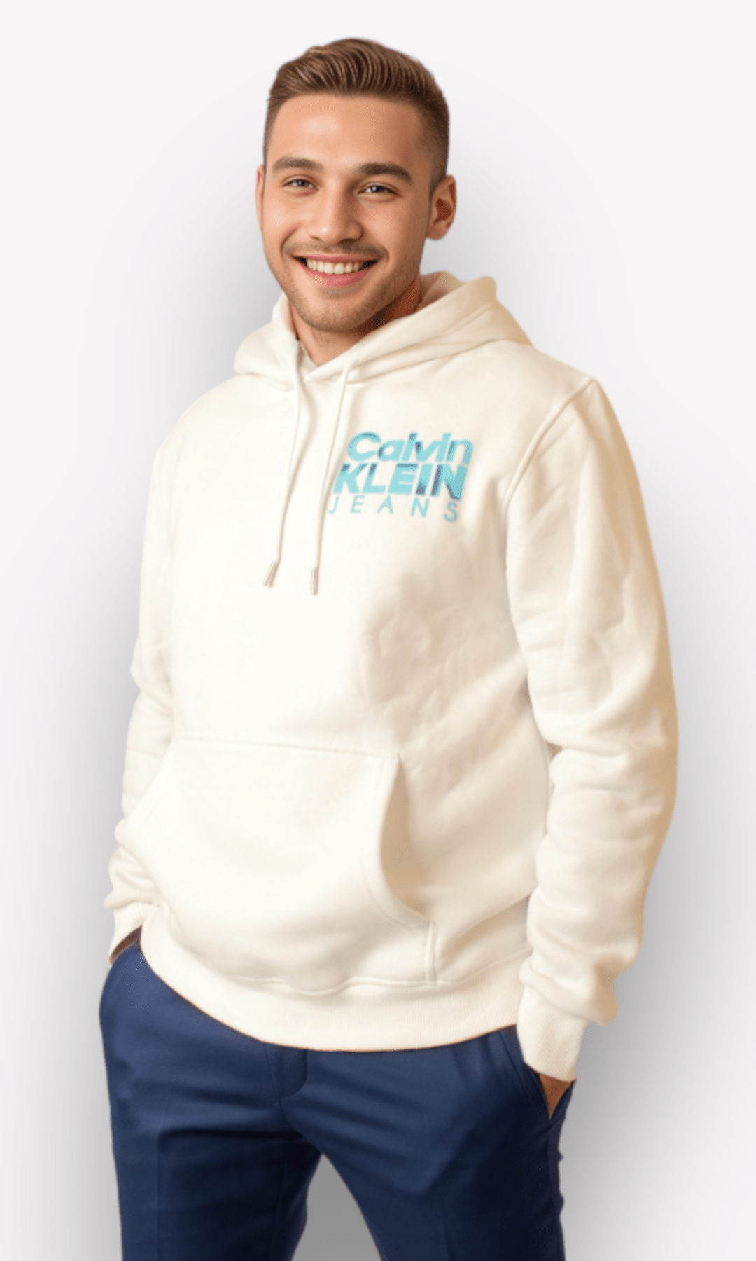 Men Winter 24 Men Pullover Hoodie CK For Men 2023 - White