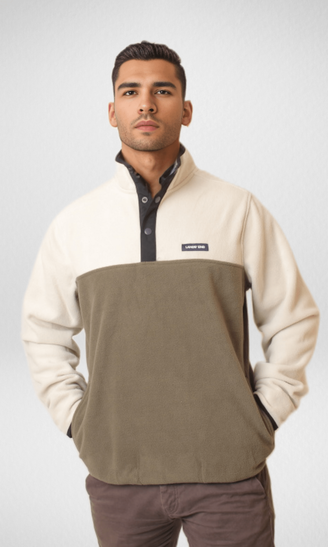 (ORIGINAL) Lands End Fleece Pullover (MEN) GB