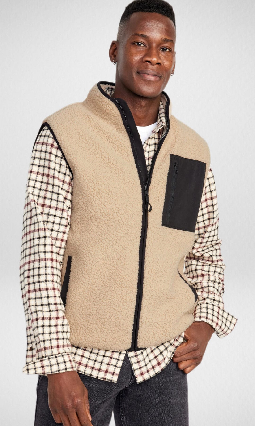 Men Winter 24 Men Pullover (ORIGINAL) Old Navy Fleece Vest (Uni-Sex)