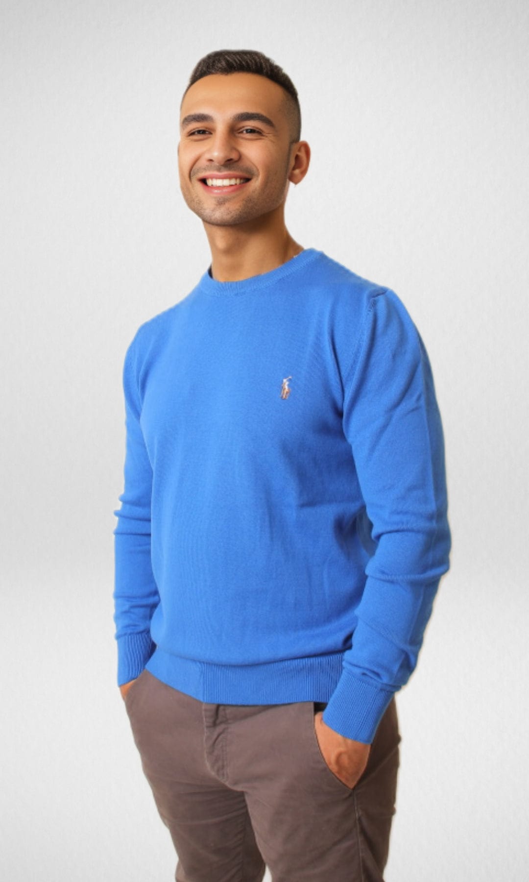 Men Winter 24 Men Pullover Polo Men Pullover 2023 - Blue