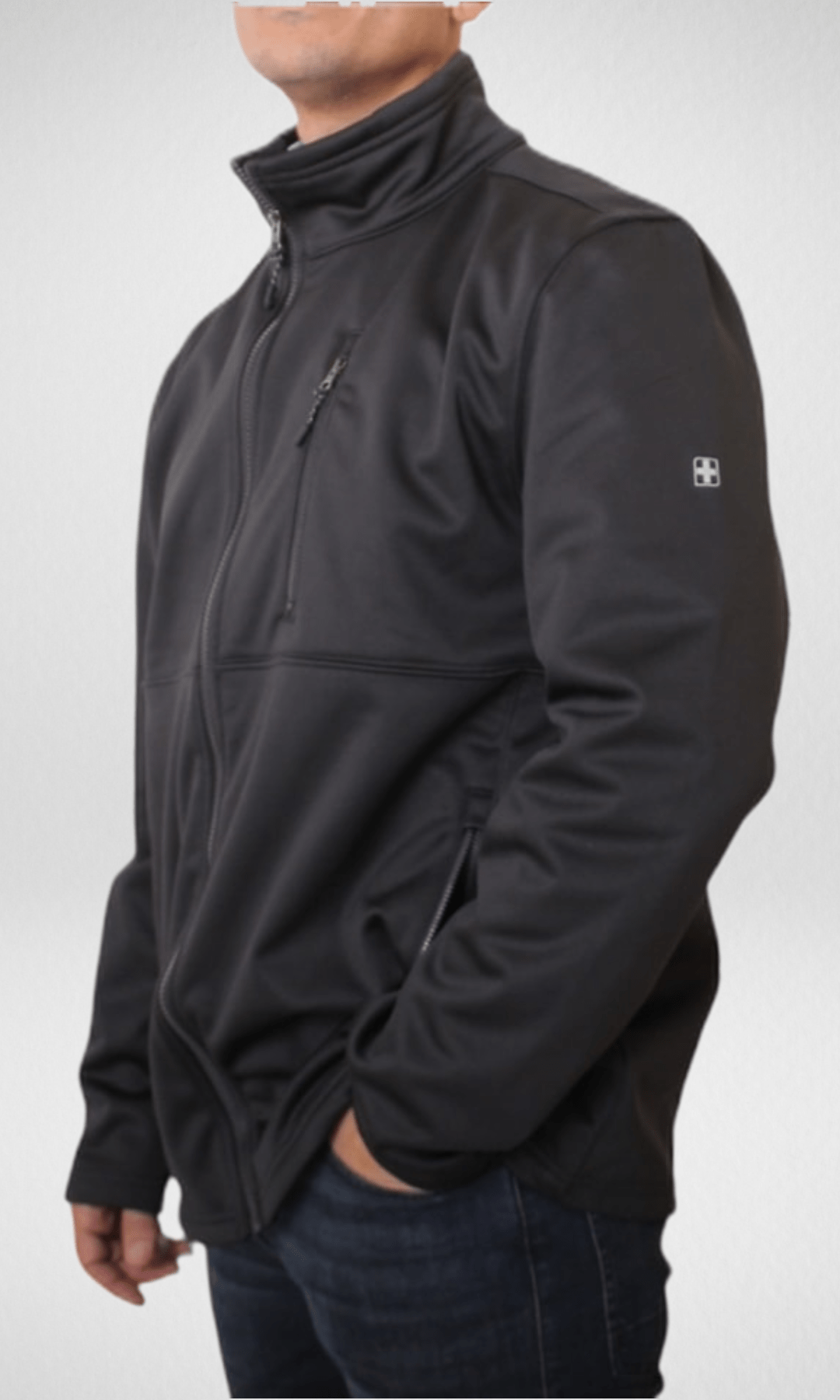 Men Winter 24 Men Pullover Swiss Tech Men Black Jacket