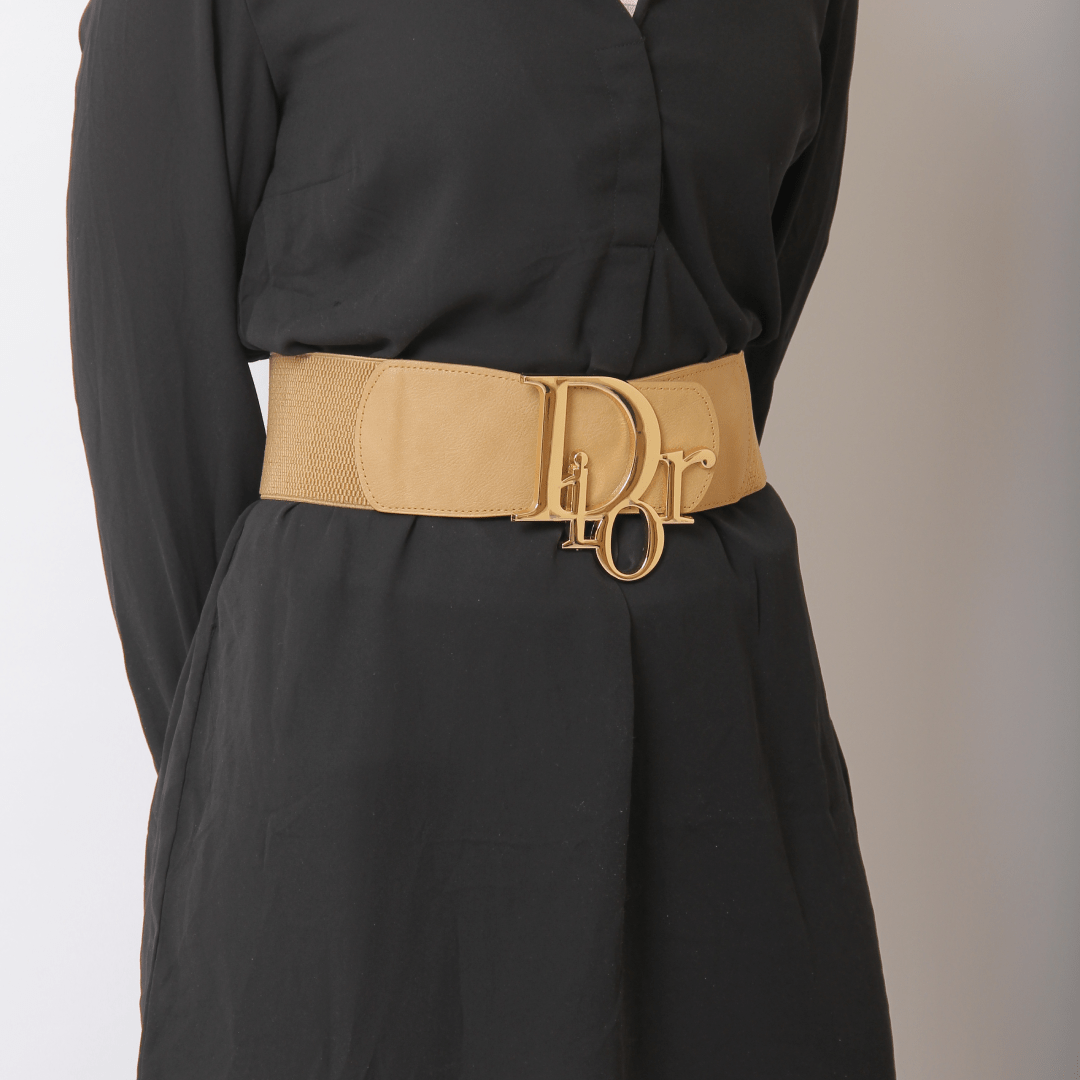 Outlet W&B Bags Women Belts - Beige- Golden