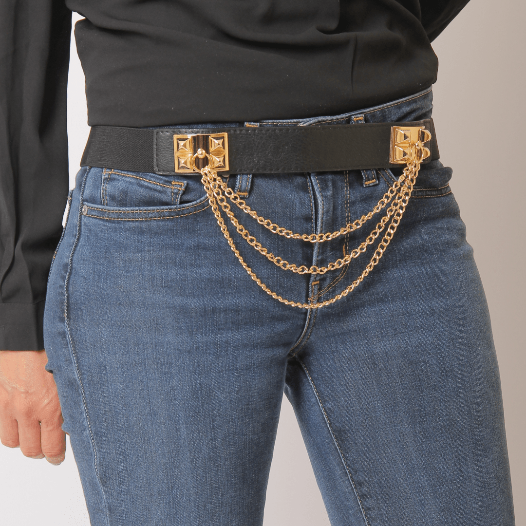 Outlet W&B Bags Women Belts - Black(8)- Golden