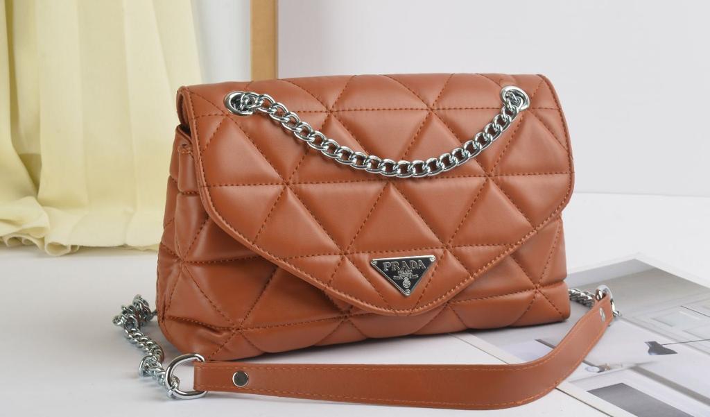 Outlet W&B Elegant Bags Brown Women Premium Bag (Capitone)