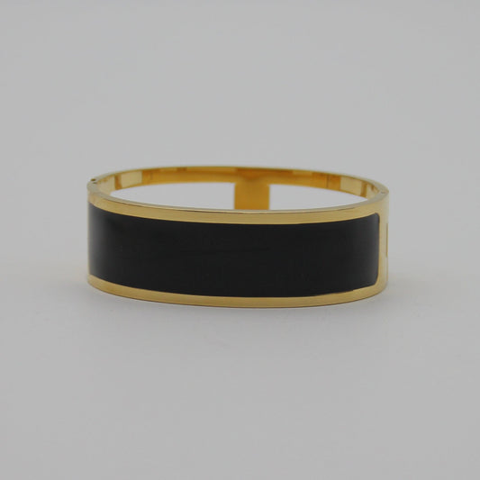 Outlet W&B Female Bracelets Big Black & Gold Bracelet