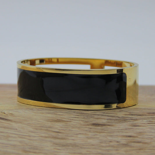 Outlet W&B Female Bracelets Big Black & Gold Bracelet
