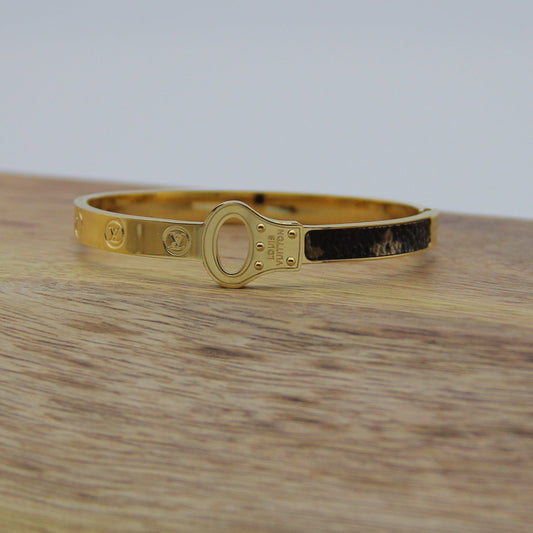 Outlet W&B Female Bracelets Black & Gold Bracelet (2)