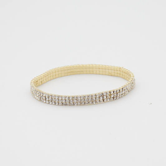 Outlet W&B Female Bracelets Double Diam - Golden- Bracelet