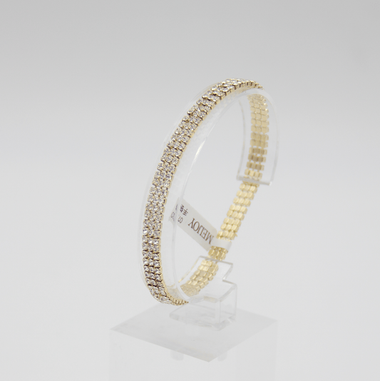 Outlet W&B Female Bracelets Double Diam - Golden- Bracelet