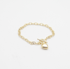 Outlet W&B Female Bracelets Heart Locked - Golden - Bracelet