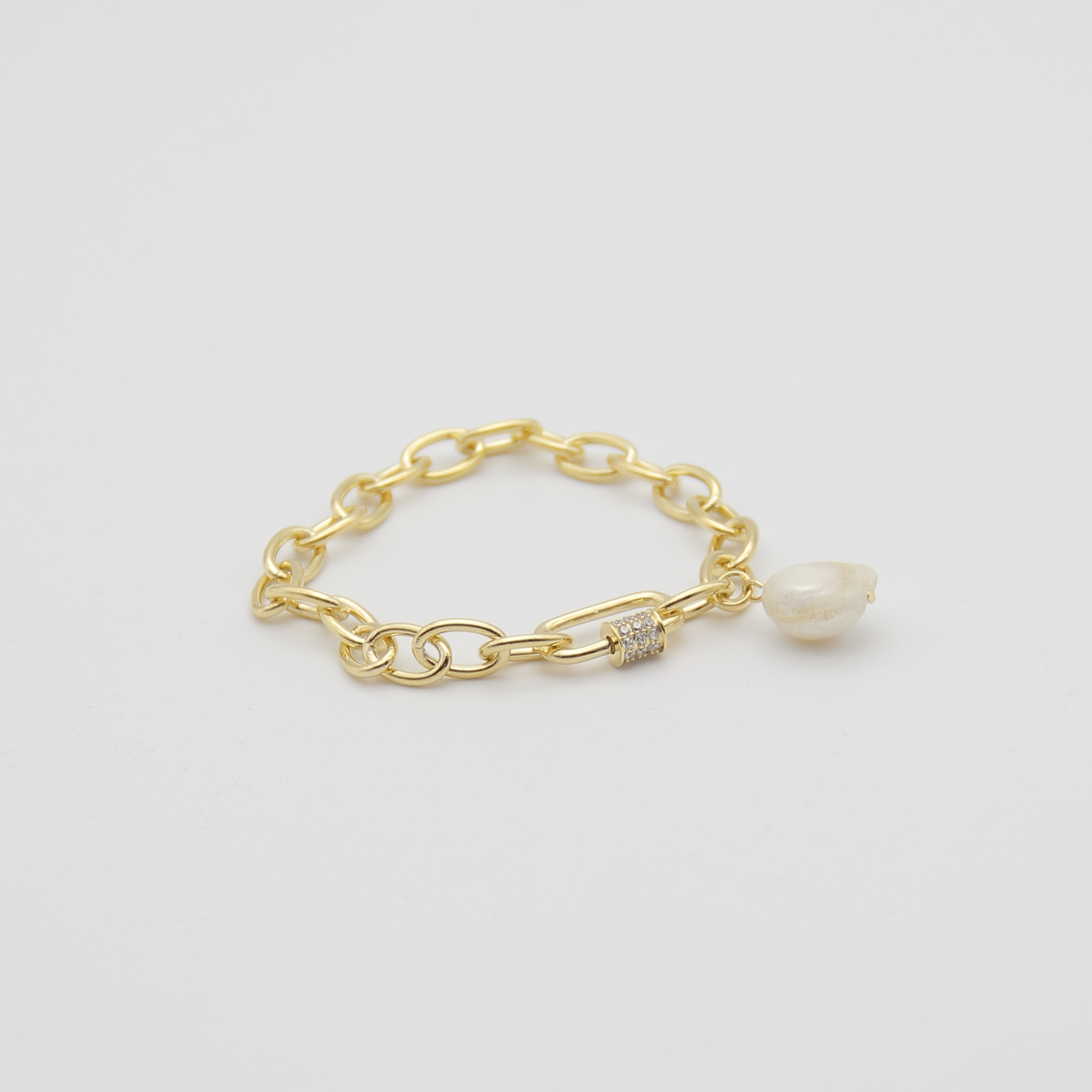 Outlet W&B Female Bracelets Lock Stone - Golden- Bracelet