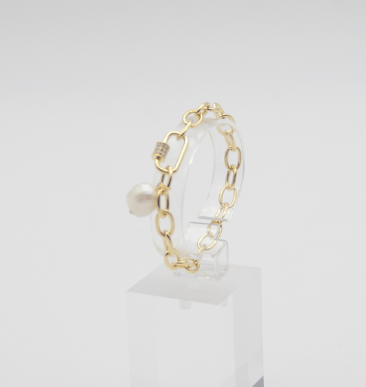 Outlet W&B Female Bracelets Lock Stone - Golden- Bracelet