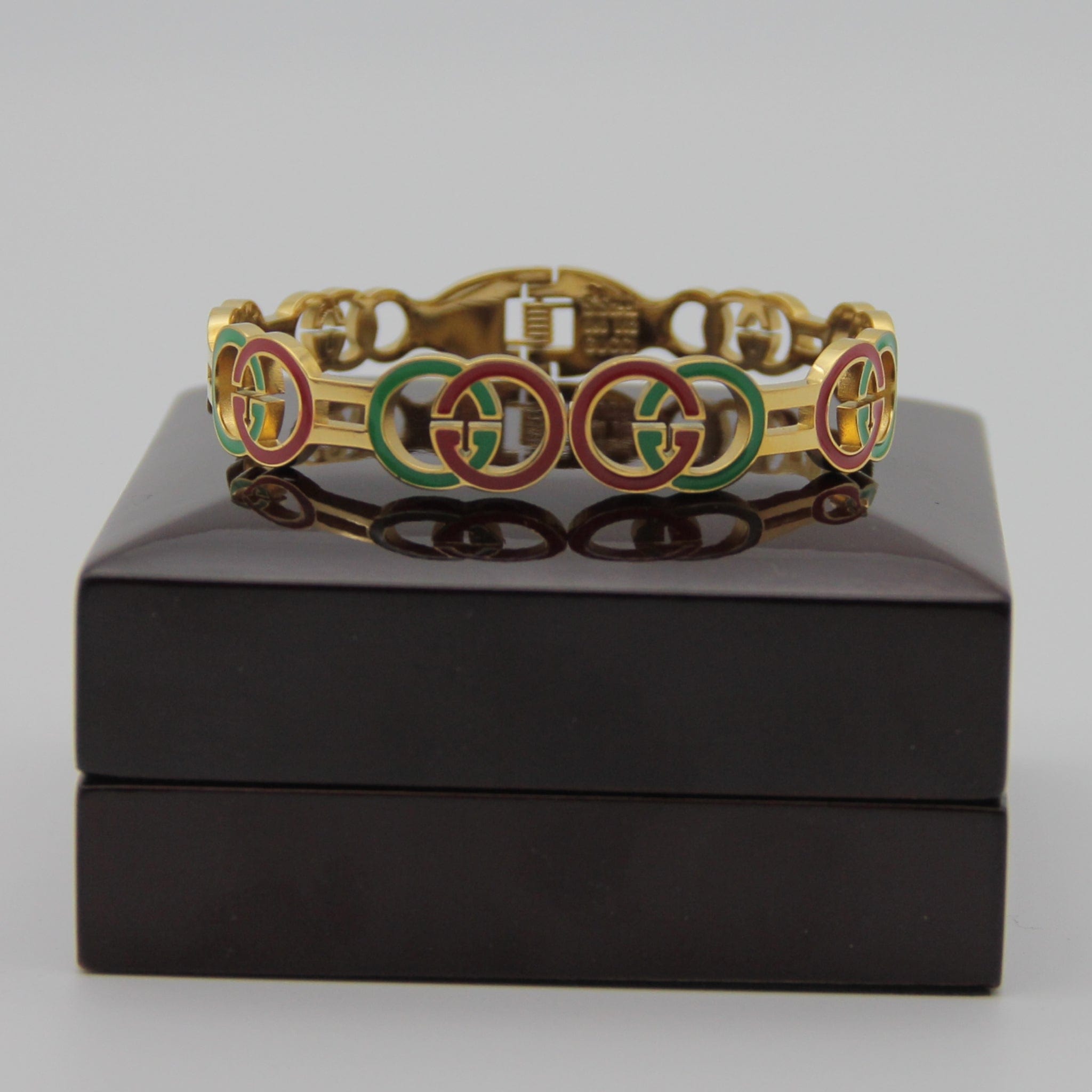 Outlet W&B Female Bracelets Red & Green Bracelet - Golden
