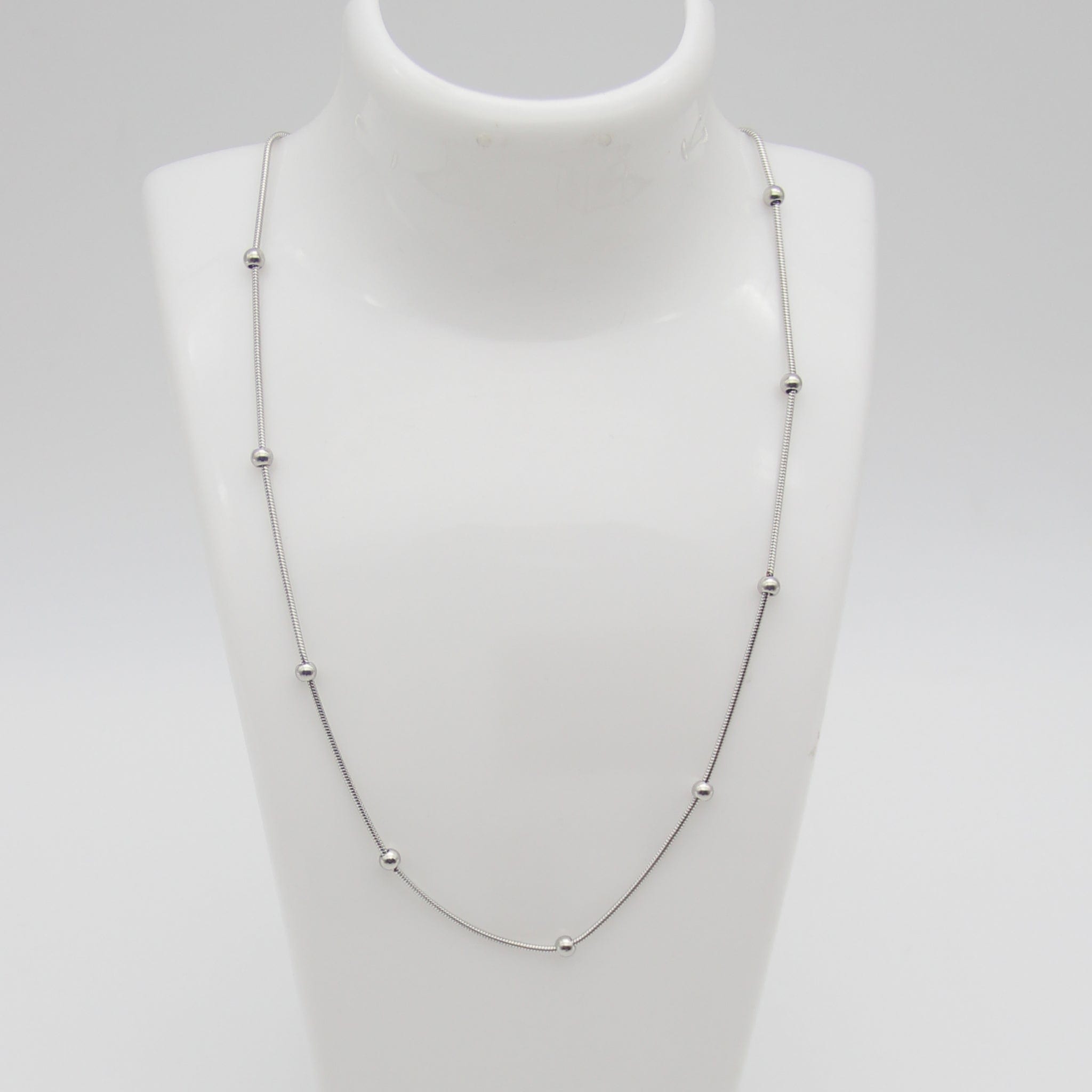 Outlet W&B Female Necklaces Basic Circles Silver Stainless Steel Necklace