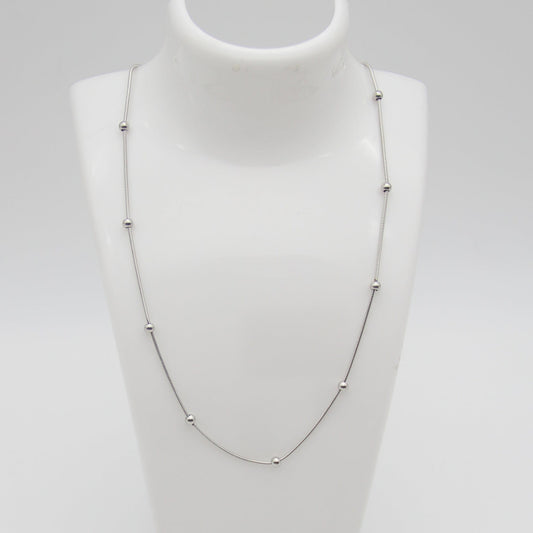 Outlet W&B Female Necklaces Basic Circles Silver Stainless Steel Necklace