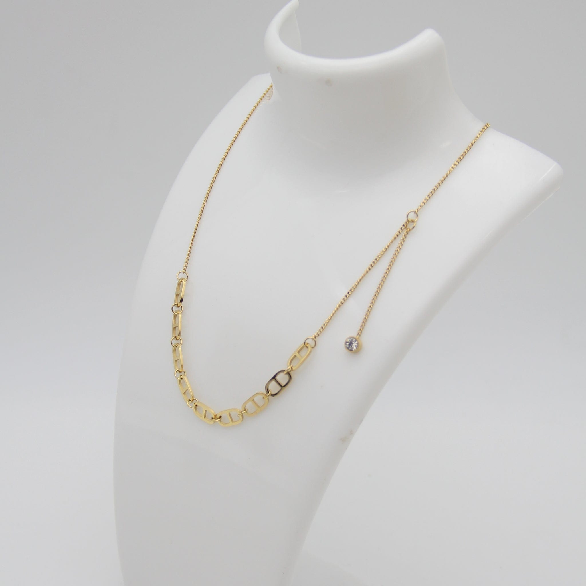 Outlet W&B Female Necklaces CD Basic Golden Stainless Steel Necklace
