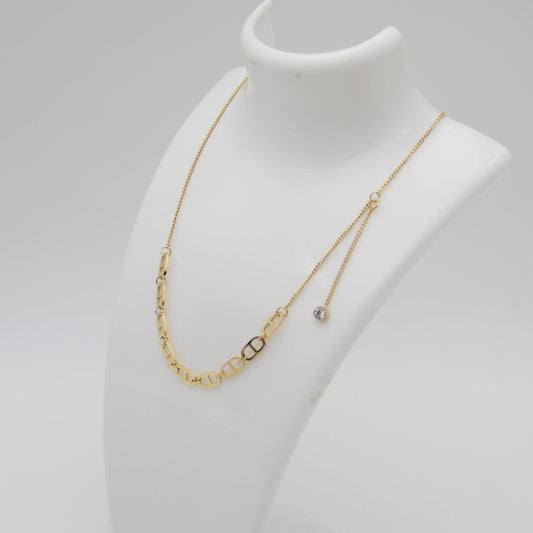 Outlet W&B Female Necklaces CD Basic Golden Stainless Steel Necklace