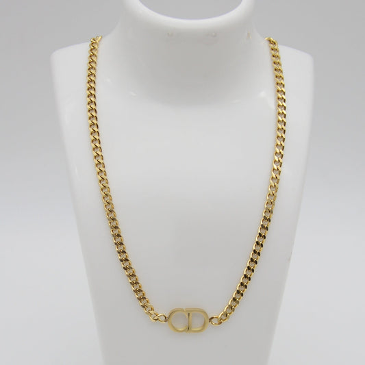 Outlet W&B Female Necklaces CD Golden Stainless Steel Necklace