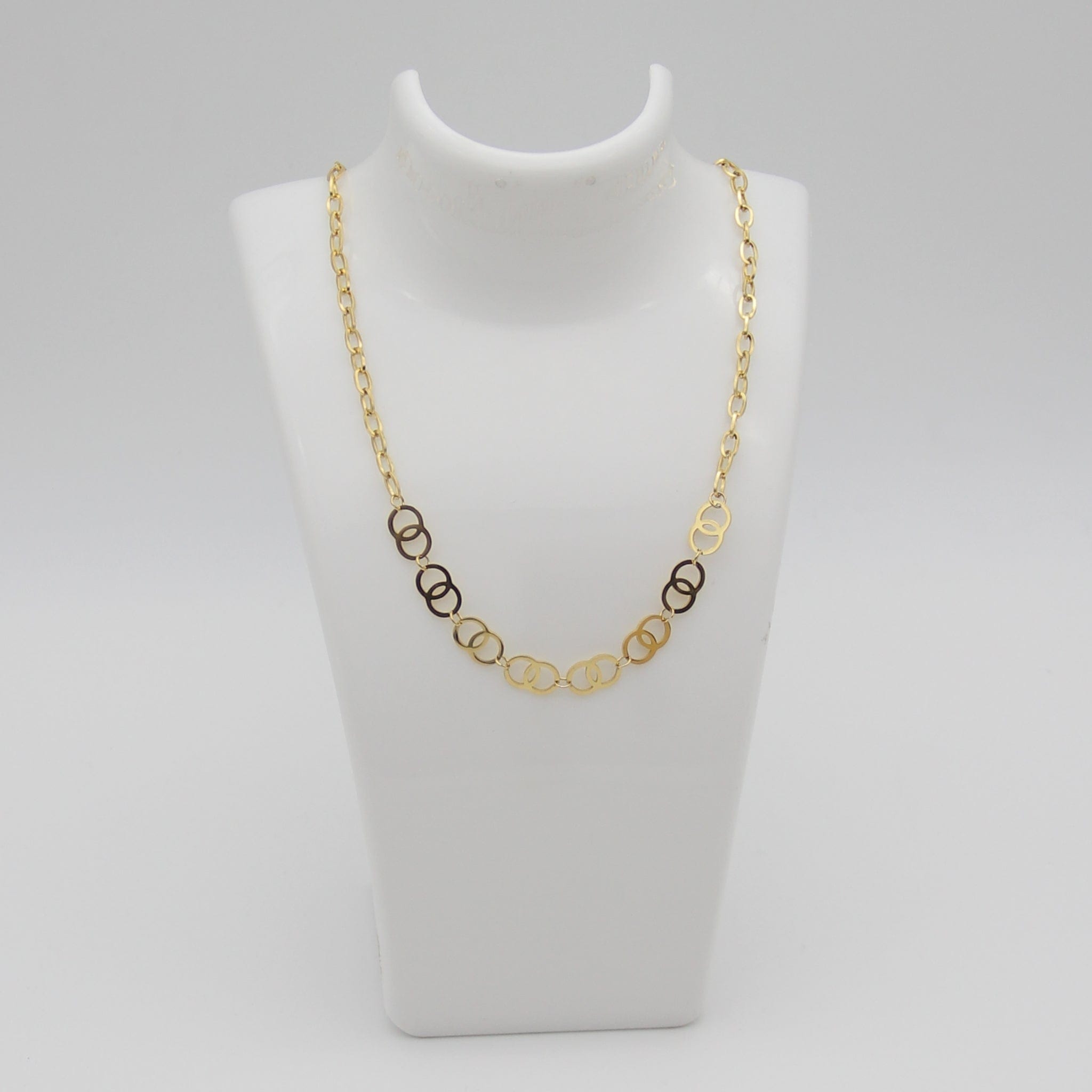 Outlet W&B Female Necklaces Circles Stainless Steel Golden Necklace