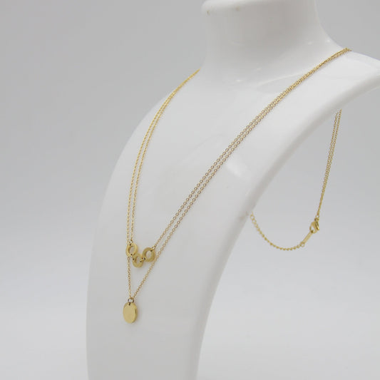 Outlet W&B Female Necklaces Golden Four Circles Stainless Steel Necklace