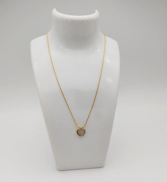 Outlet W&B Female Necklaces Heart Shape Stainless Steel Golden Necklace