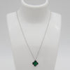 Outlet W&B Female Necklaces Silvered Green Flower Stainless Steel Necklace