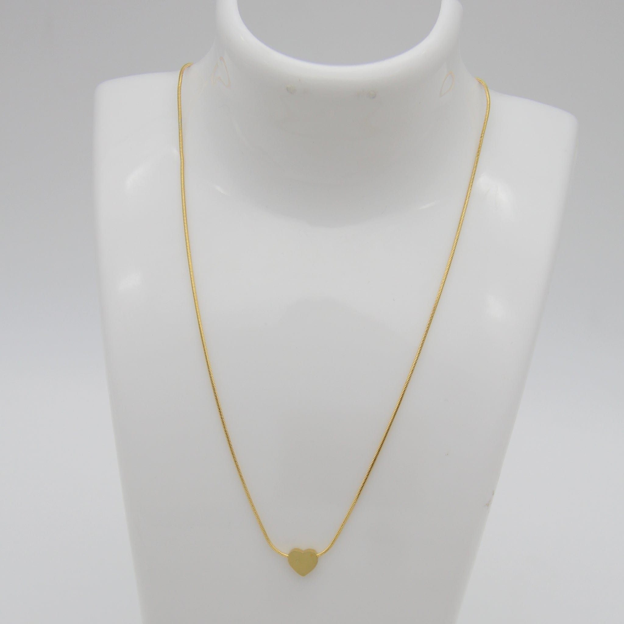 Outlet W&B Female Necklaces Simple Heart Golden Stainless Steel Necklace
