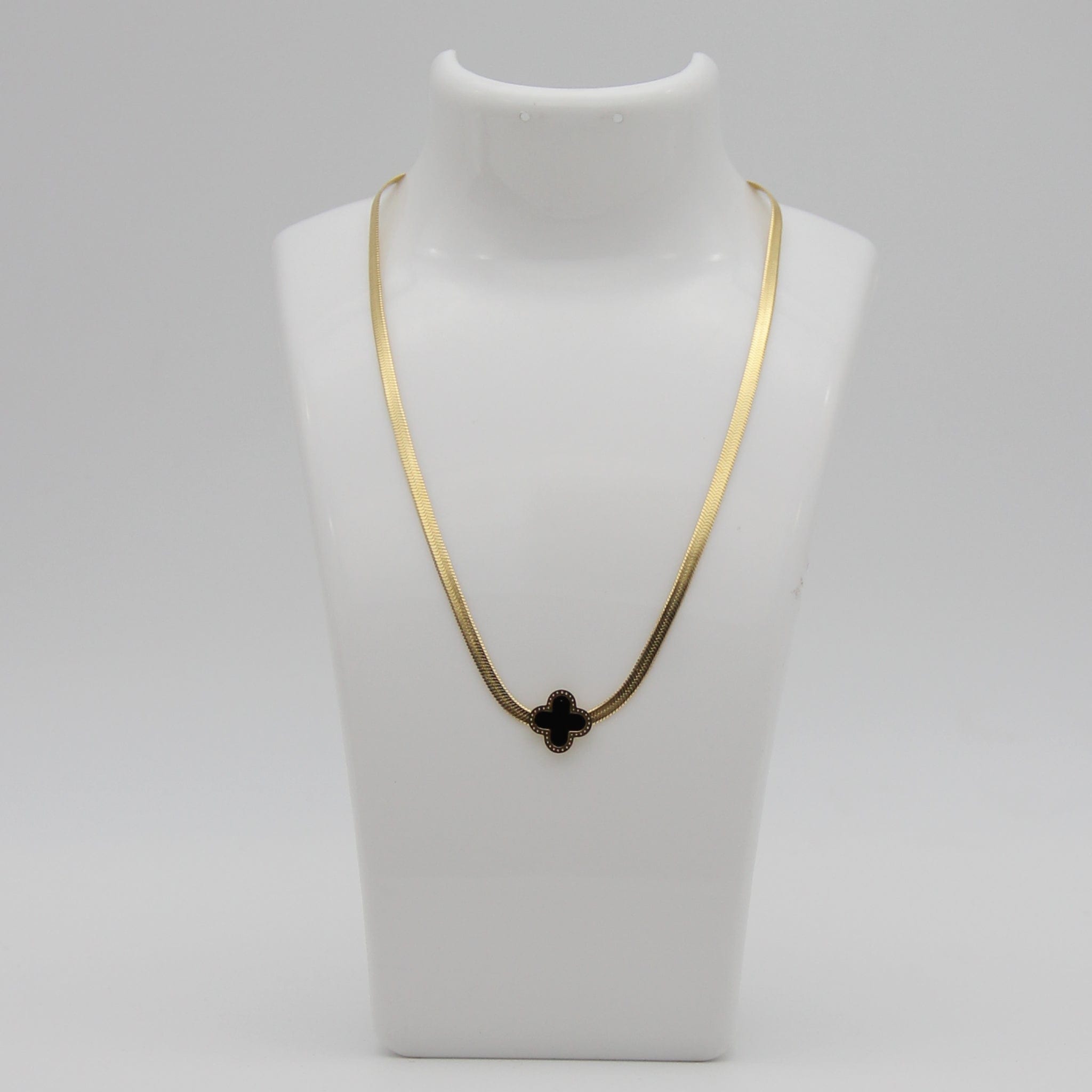 Outlet W&B Female Necklaces Stainless Steel Golden Flower Necklace