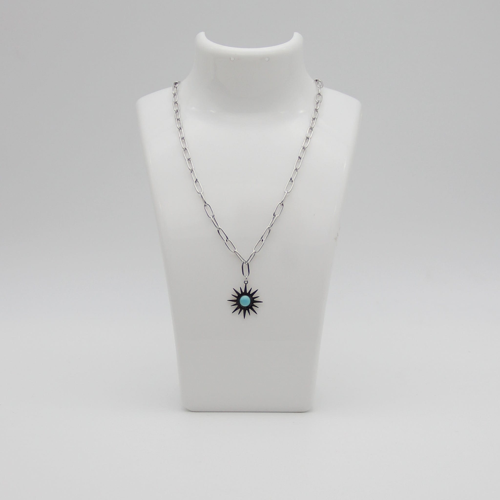 Outlet W&B Female Necklaces Sun Silvered Stainless Steel Necklace