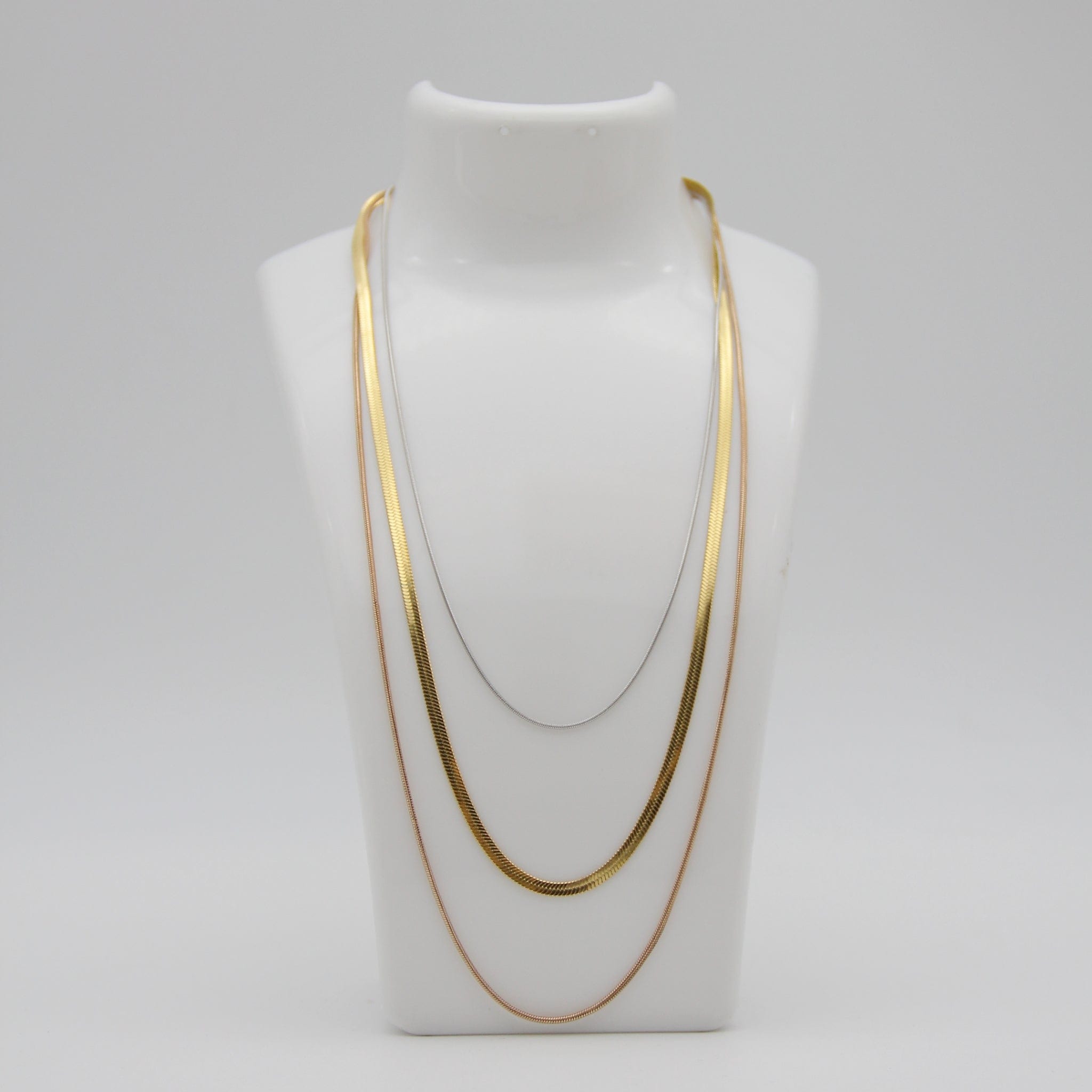 Outlet W&B Female Necklaces Three Layers Stainless Steel Necklace