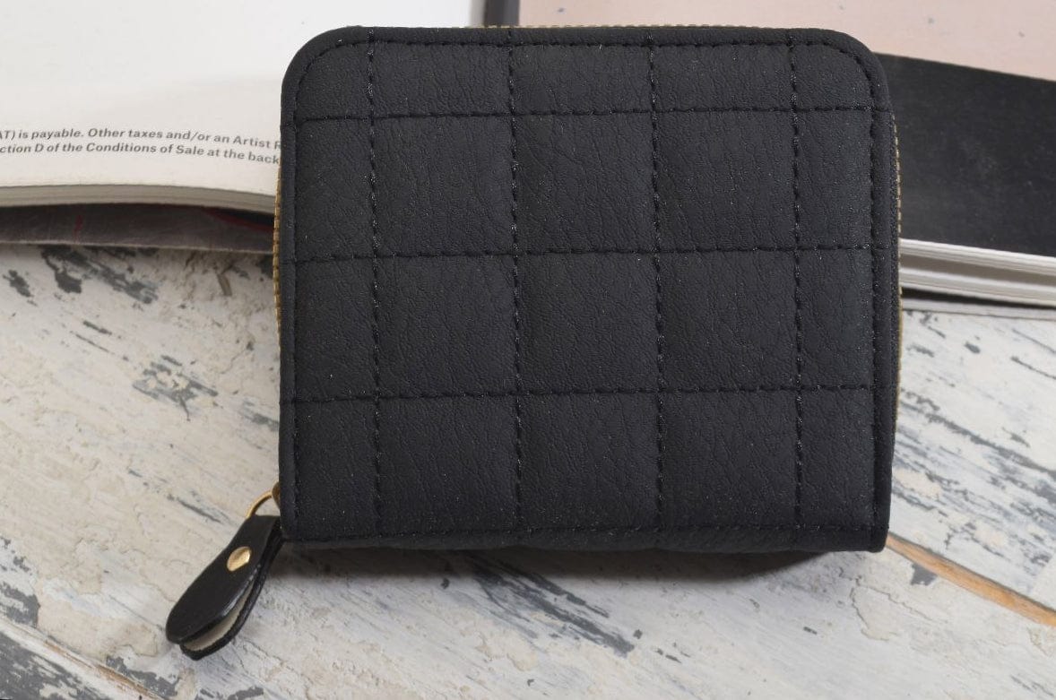 Outlet W&B Wallet Black Capitone Women Wallet