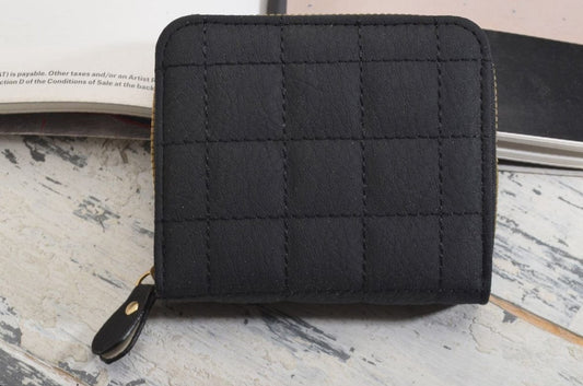 Outlet W&B Wallet Black Capitone Women Wallet