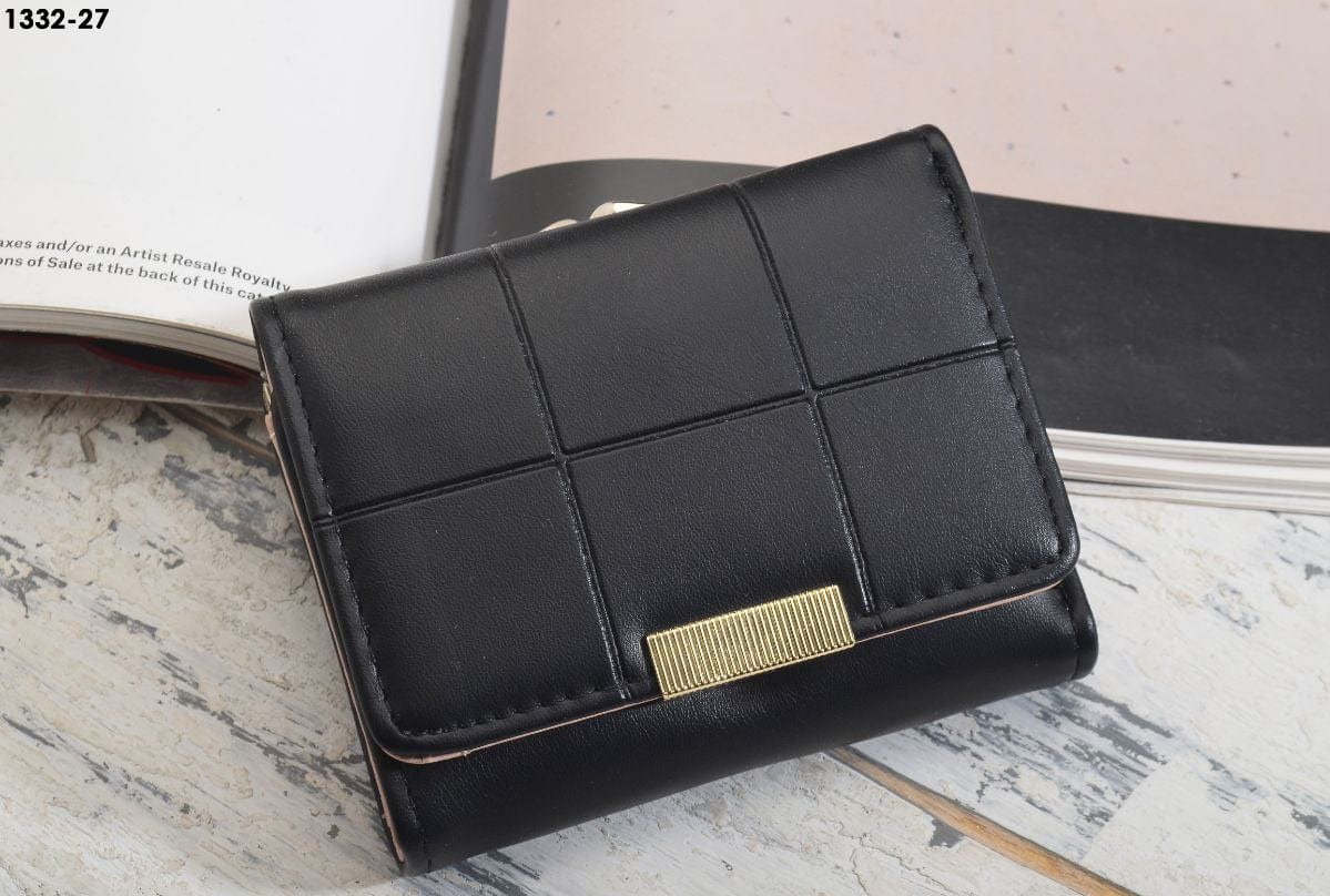 Outlet W&B Wallet Black Pro Leather Women Wallet