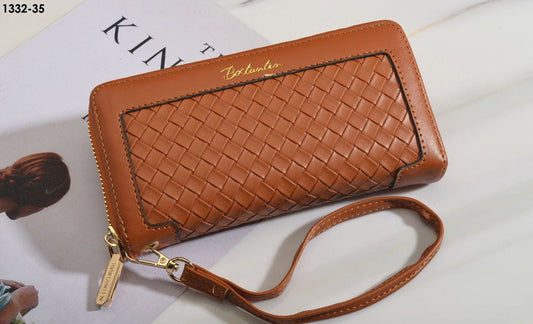 Outlet W&B Wallet Brown Capitone Women Big Wallet