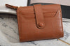 Outlet W&B Wallet Brown Side Capsule Leather Women Wallet