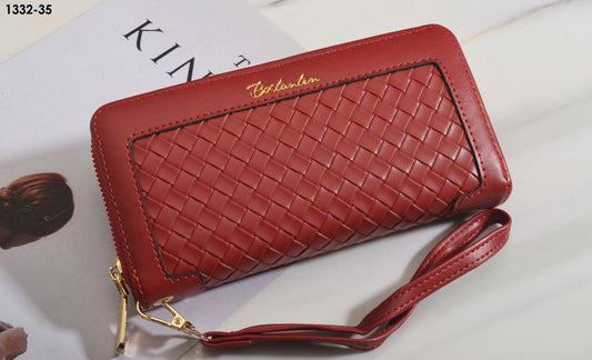 Outlet W&B Wallet Burgundy Capitone Women Big Wallet