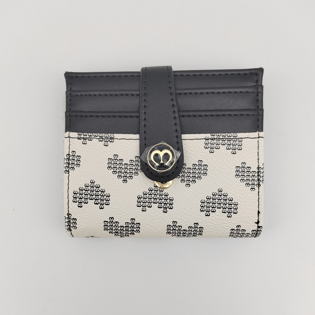 Outlet W&B Wallet Card Holder With Side Money Pocket  - White