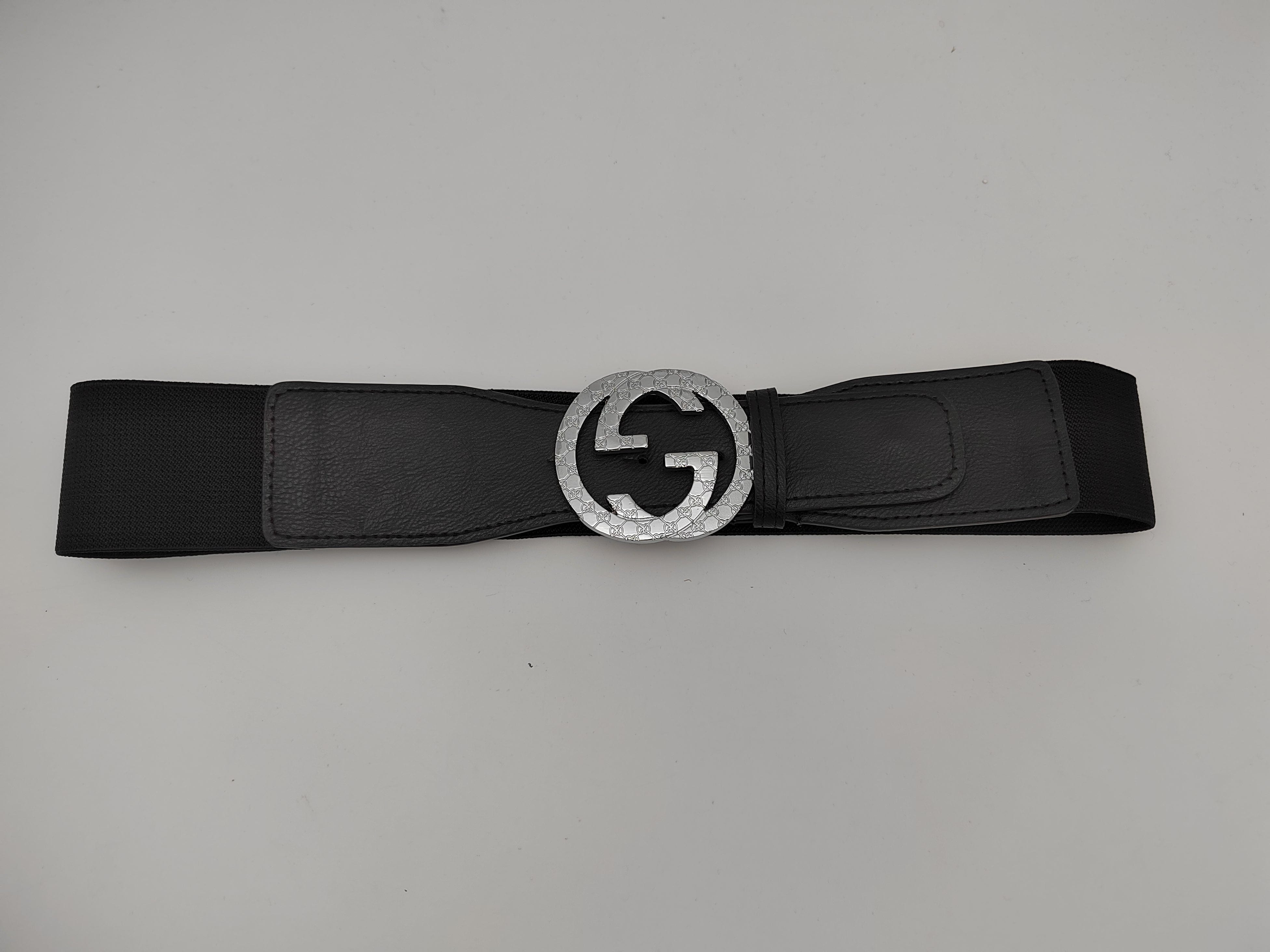 Outlet W&B Women Belts Women Belts - "2Gs" - Black x Silver